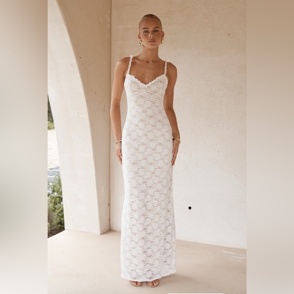 Runaway the label sarta maxi dress white. NWT - Picture 1 of 5